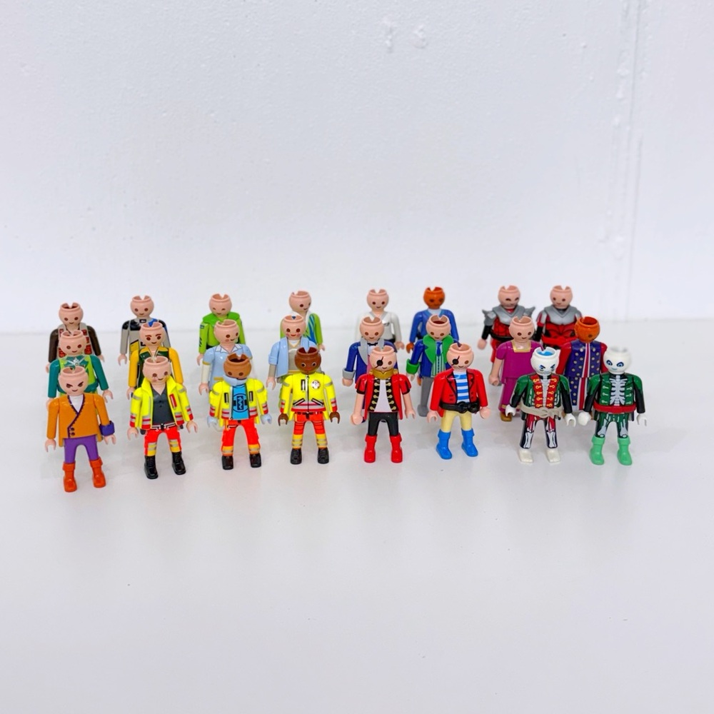 Mixed Lot Of Playmobil People Figures (1974-2014) 24 Figures